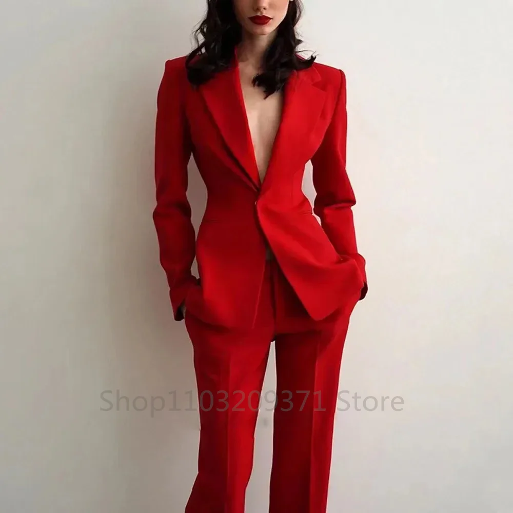 Blazer Set Women Formal - Damen Anzug-Set für Party und Hochzeit,