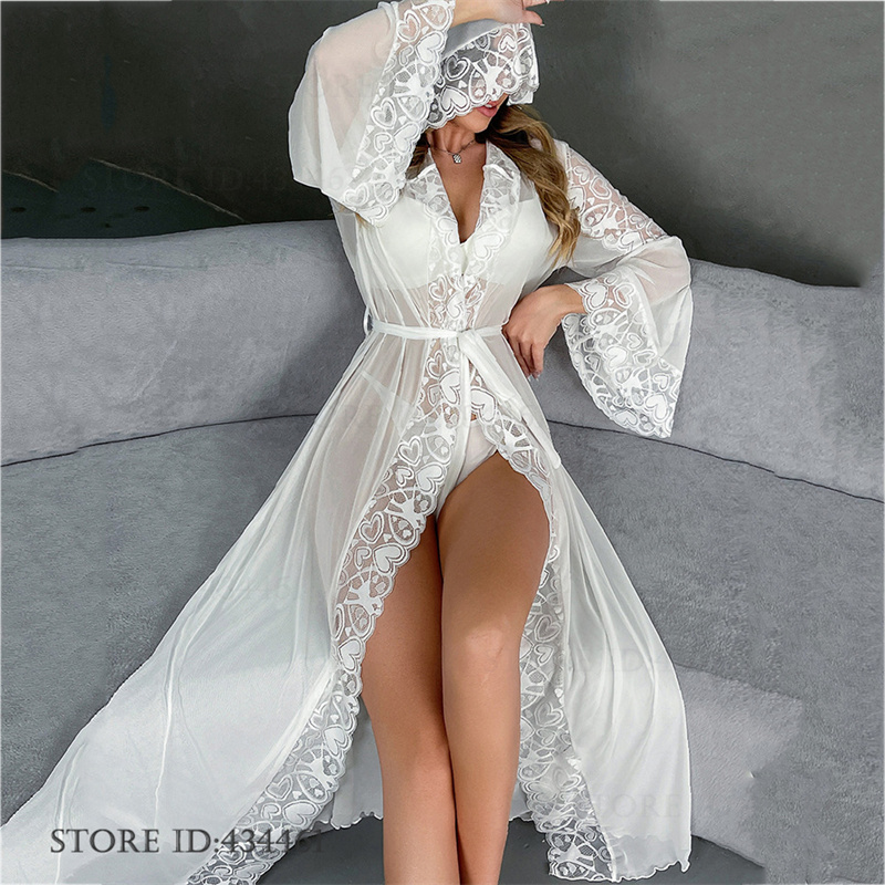 Women'S Formal Wear Wedding - Sexy Perspektive Mesh Braut Hochzeit Robe