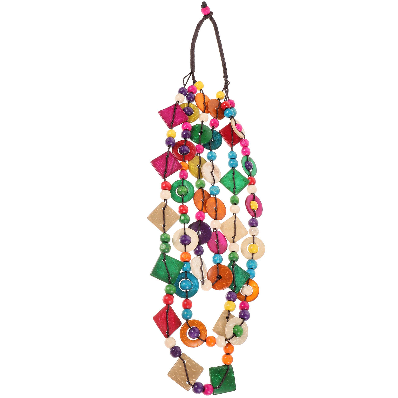 Formal Wear Jewelry For Women - Damen-Halskette im Bohemian-Stil, Retro-Holzperlen-Halskette, handgestrickt aus