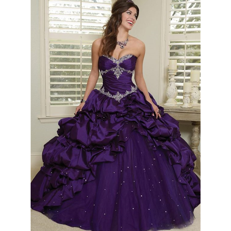 Women'S Gothic Formal Wear - Gothic Lila Hochzeitskleid Kristalle Perlen Maßgeschneiderte