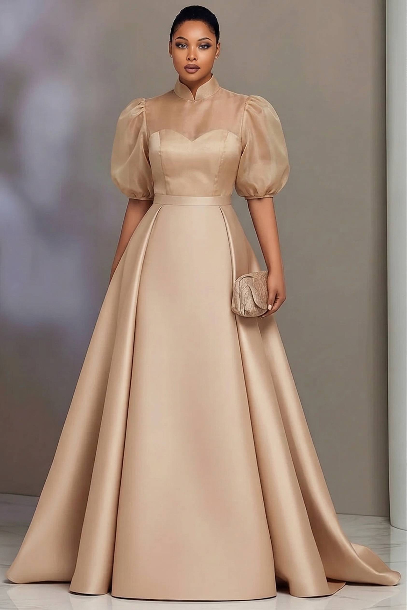 Women'S Formal Wear Wedding - Elegante Satin-Abendkleider in Übergröße für Damen,