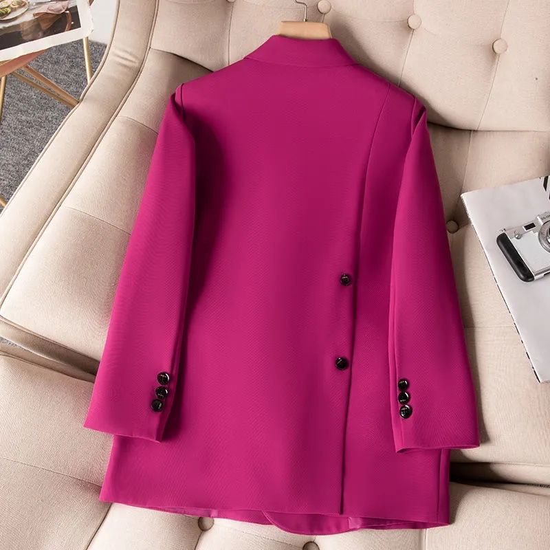 Women Formal Wear With Black Blazer - Damen Formale Blazer 2023 Neue Rose