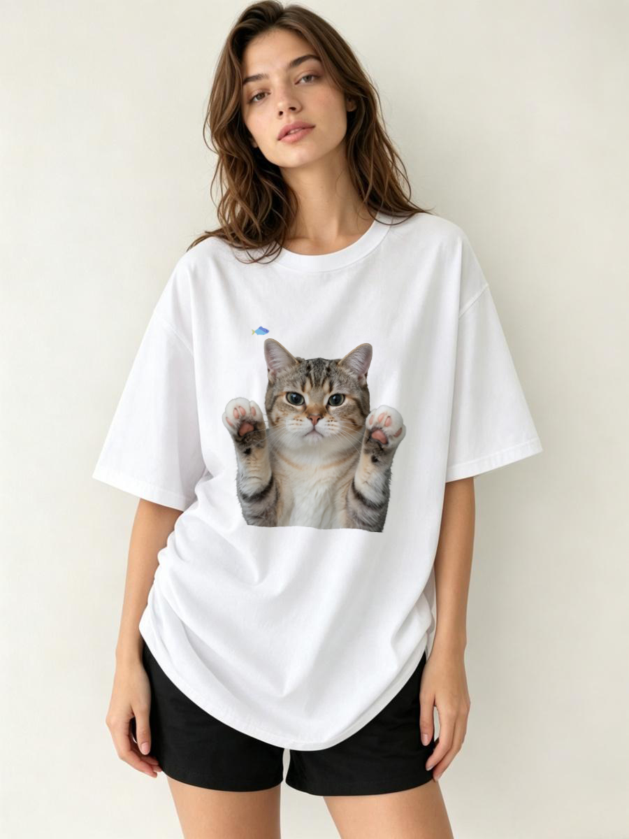Women Formal Wear Stitching - T-Shirts mit Doppelnaht-Design Robustes Casual-Alltagsoutfit Urban