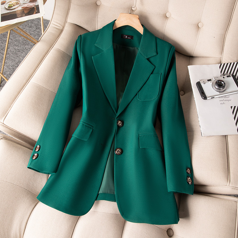 Women Formal Wear With Black Blazer - Blau Schwarz Grün Frauen Formale Blazer