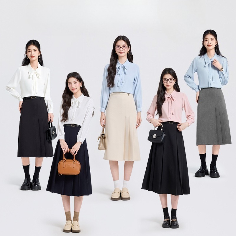 Women'S Formal Wear Petite - Rosa Chiffon-Bluse für Damen Neues Professionelles