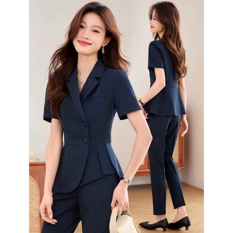 Formal Wear Jewelry For Women - Marineblauer, dünner Damen-Businessanzug 2025 – Neue
