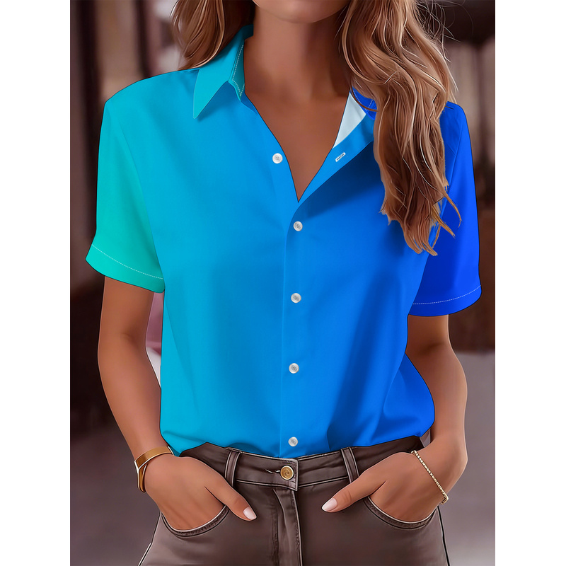 Damen Freizeithemd mit kurzen  – Women Formal Wear Stitching Bewertung und Preis