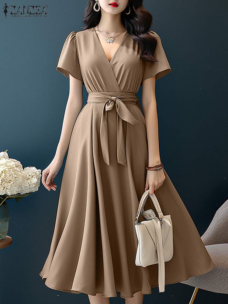 Zanzea 2024 elegante Kurzarm A – Women Formal Wear Zara Bewertung und Preis