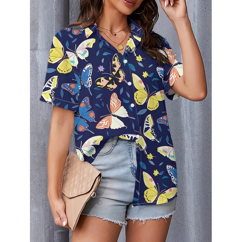 Damen Bluse mit Schmetterlings – Women Formal Wear Stitching Bewertung und Preis