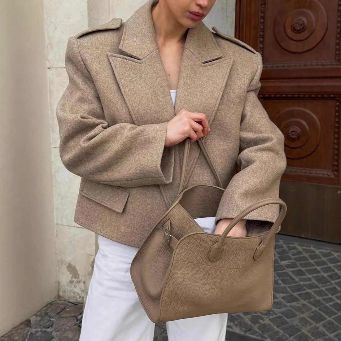 Damen-Anzugjacke mit Tweed-Sch – Women Formal Wear Stitching Bewertung und Preis