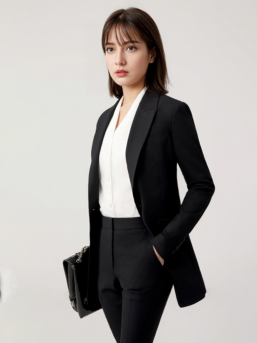Frauen Anzüge Set Blazer Hose  – Women Formal Wear With Black Blazer Bewertung und Preis