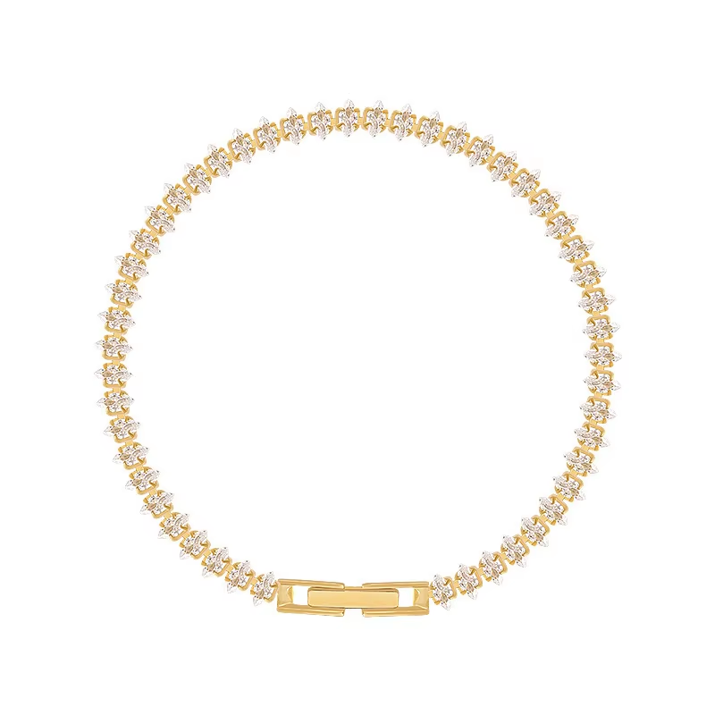 Zierliches Gold-CZ-Armband – F – Formal Wear Jewelry For Women Bewertung und Preis