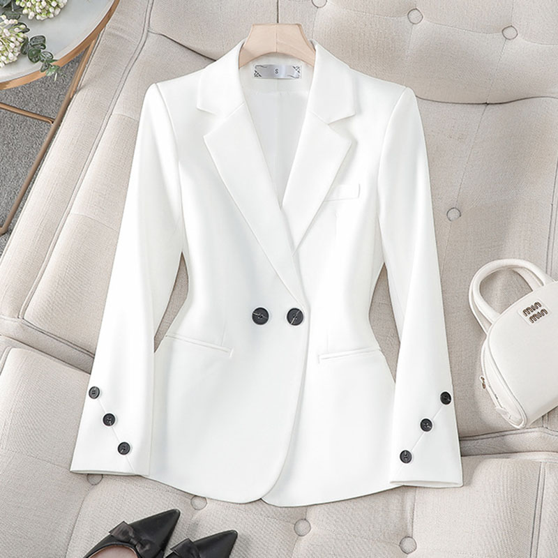 2023 neue Frühling Herbst Weiß – Women Formal Wear With Black Blazer Bewertung und Preis