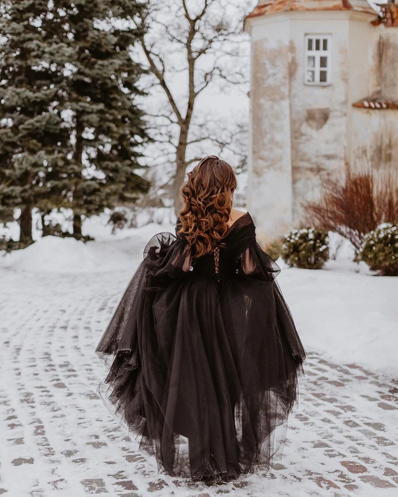 Maßgeschneiderte gotische schw – Women'S Gothic Formal Wear Bewertung und Preis