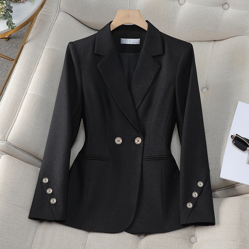 Damen-Blazer mit doppelten Knö – Women Formal Wear With Black Blazer Bewertung und Preis