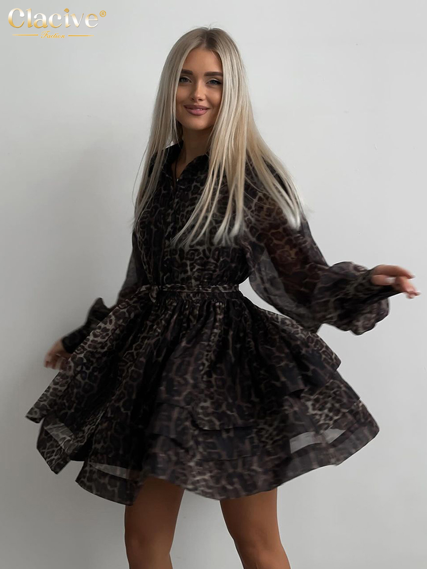 Clacive Mode Leopard Print Dam – Women Formal Wear Zara Bewertung und Preis